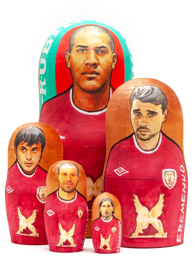 180mm Salomon Rondon from Rubin Kazan Hand Painted Matryoshka Doll 5 pcs (by Konstantin Studio)