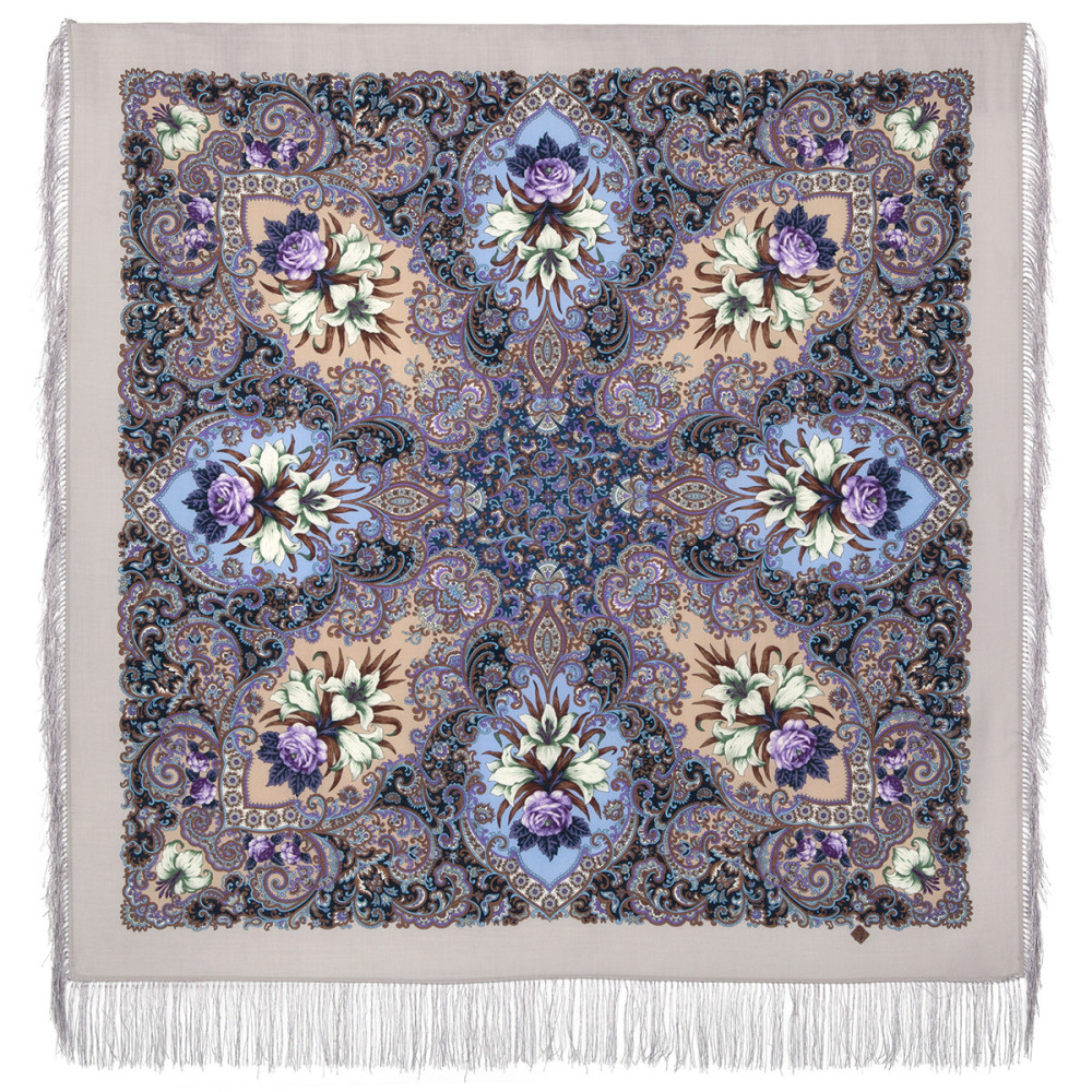 Shop Woolen Scarves with Silk Fringe 125x125 cm Платок «Сказки летней ночи» online at Skazka.site | Eligible for fast shipping and free returns. Платок «Сказки летней ночи»