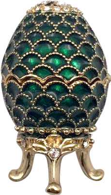 42 mm Green Pine Cone Easter Egg