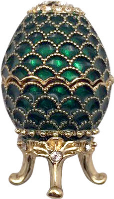 42 mm Green Pine Cone Easter Egg