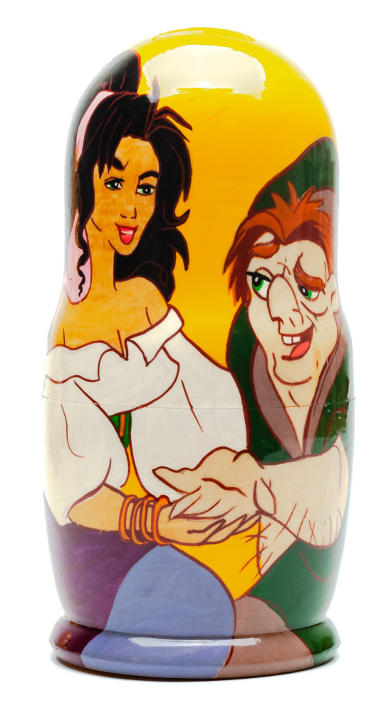 180mm The Hunchback of Notre Dame Hand Painted Matryoshka Doll 5 pcs (by Konstantin Studio)