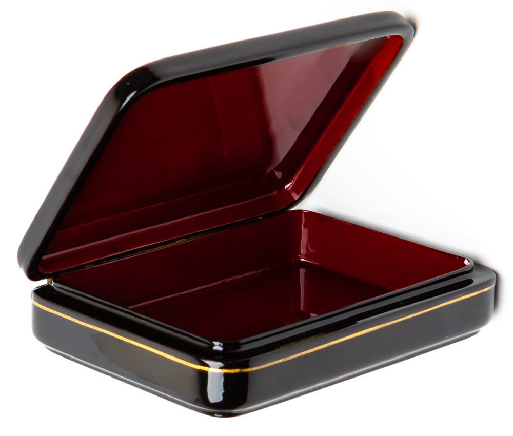 90x120 mm Santa Claus and Christmas tree Hand Painted Jewellery Box (by Alexander G Studio)