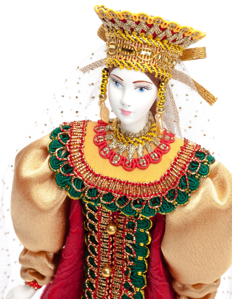Russian Beauty hand made Porcelain Doll in Kokoshnik - 11 Inches (by Le Russe)