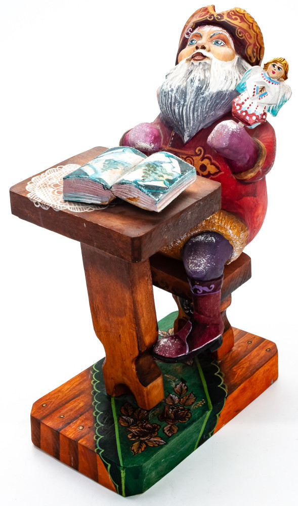 230 mm Gentleman  hand painted Wooden Statue (by Karpova Nadezda)