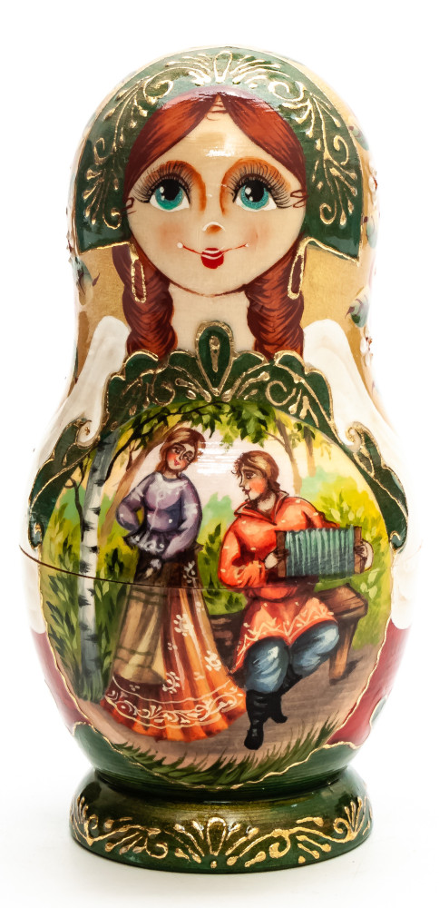 Shop Exclusive Nesting Dolls 120mm Russian Fairytale hand painted Matryoshka round Doll 5pcs (by Skazka) online at Skazka.site | Eligible for fast shipping and free returns. 120mm Russian Fairytale hand painted Matryoshka round Doll 5pcs (by Skazka)