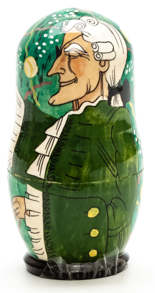 80 mm The Nutcracker hand painted wooden Matryoshka 3 pcs (by Vasily Crafts)
