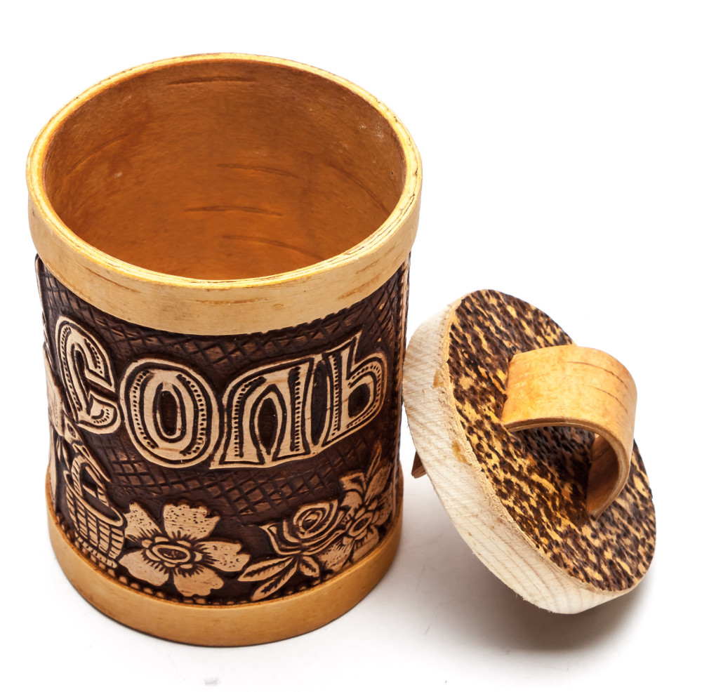 60x95 mm hand made birch Salt Cellar (by Maxim Birch)