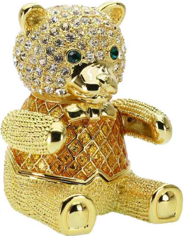 Шкатулка "Мишка", цвет золотой