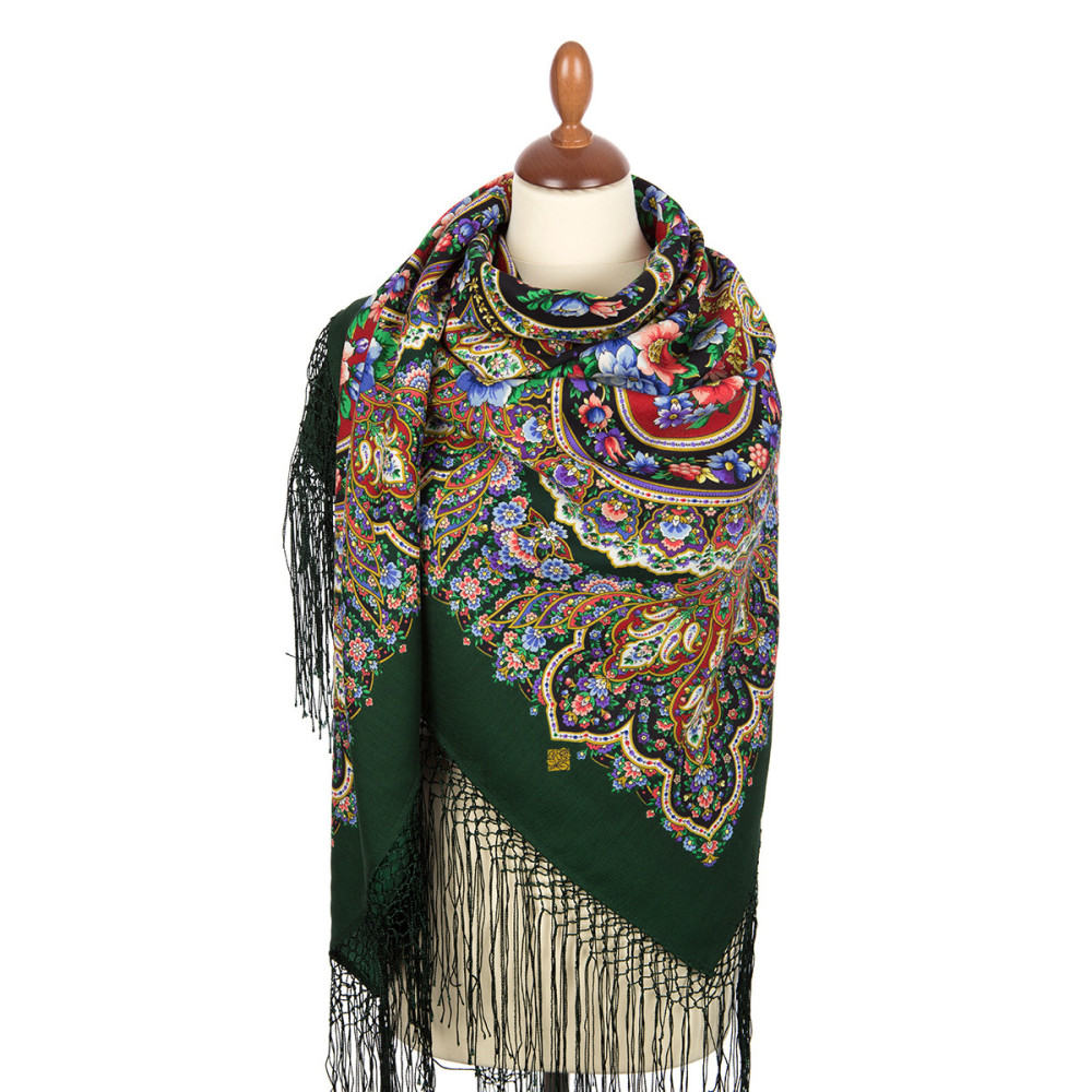 Shop Thick Woolen Fabric Shawls with Silk Fringe 148x148 cm Шаль «Идиллия» online at Skazka.site | Eligible for fast shipping and free returns. Шаль «Идиллия»