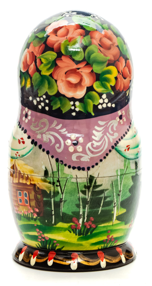 Shop Exclusive Nesting Dolls 160 mm Masha and the Bear hand painted on Wooden Matryoshka doll 5 pcs (by Valeria Crafts) online at Skazka.site | Eligible for fast shipping and free returns. 160 mm Masha and the Bear hand painted on Wooden Matryoshka doll 5 pcs (by Valeria Crafts)