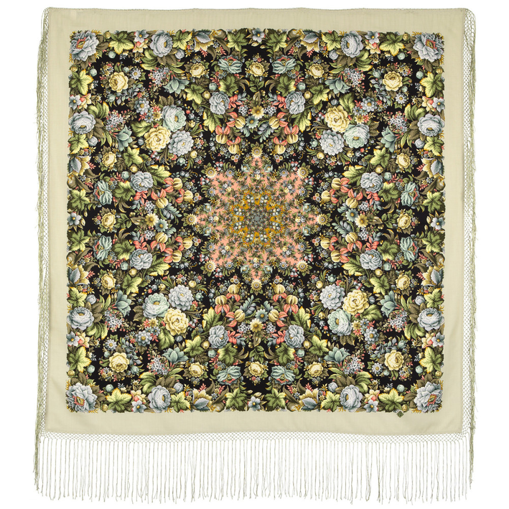 Shop Thick Woolen Fabric Shawls with Silk Fringe 148x148 cm Шаль «Диво дивное» online at Skazka.site | Eligible for fast shipping and free returns. Шаль «Диво дивное»