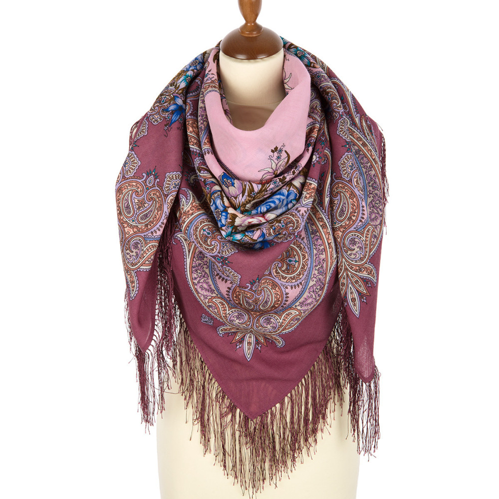 Shop Woolen Scarves with Silk Fringe 125x125 cm Платок «Луч солнца золотого» online at Skazka.site | Eligible for fast shipping and free returns. Платок «Луч солнца золотого»
