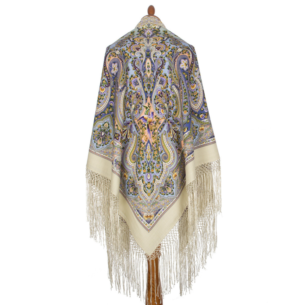 Shop Thick Woolen Fabric Shawls with Silk Fringe 148x148 cm Шаль «Единственная» online at Skazka.site | Eligible for fast shipping and free returns. Шаль «Единственная»