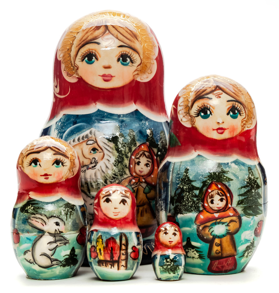 Shop Exclusive Nesting Dolls 110mm Morozko hand painted Matryoshka doll 5pcs online at Skazka.site | Eligible for fast shipping and free returns. 110mm Morozko hand painted Matryoshka doll 5pcs