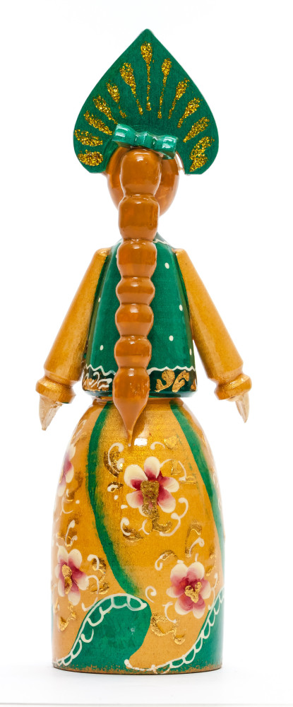 170 mm Russian Girl in Kokoshnik hand painted Wooden Doll (by Summer Shine)