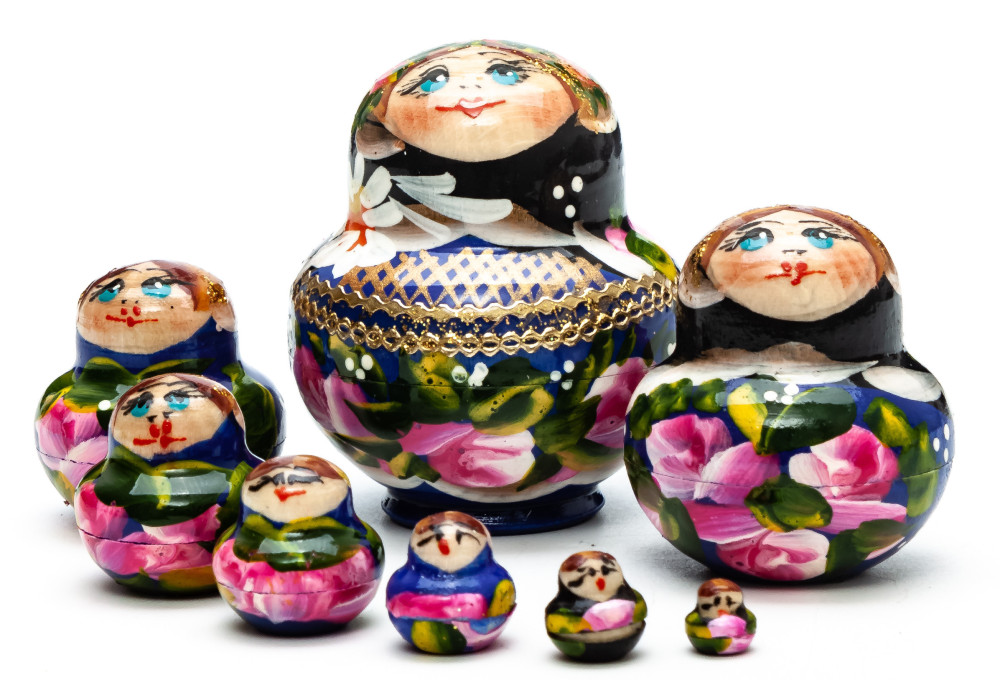  40 mm Zhostovo Matryoshka 5pcs (by Skazka)