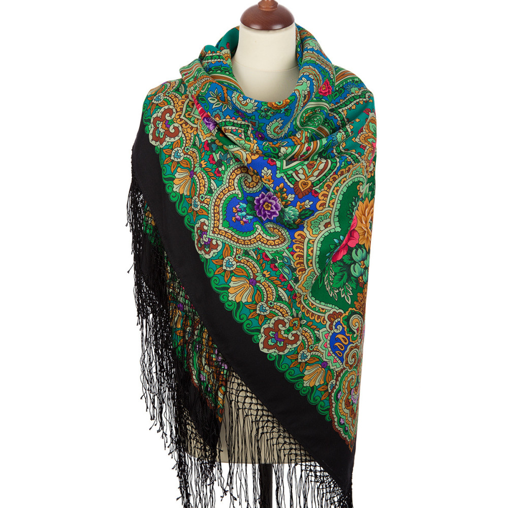 Shop Thick Woolen Fabric Shawls with Silk Fringe 148x148 cm Шаль «Сказка» online at Skazka.site | Eligible for fast shipping and free returns. Шаль «Сказка»