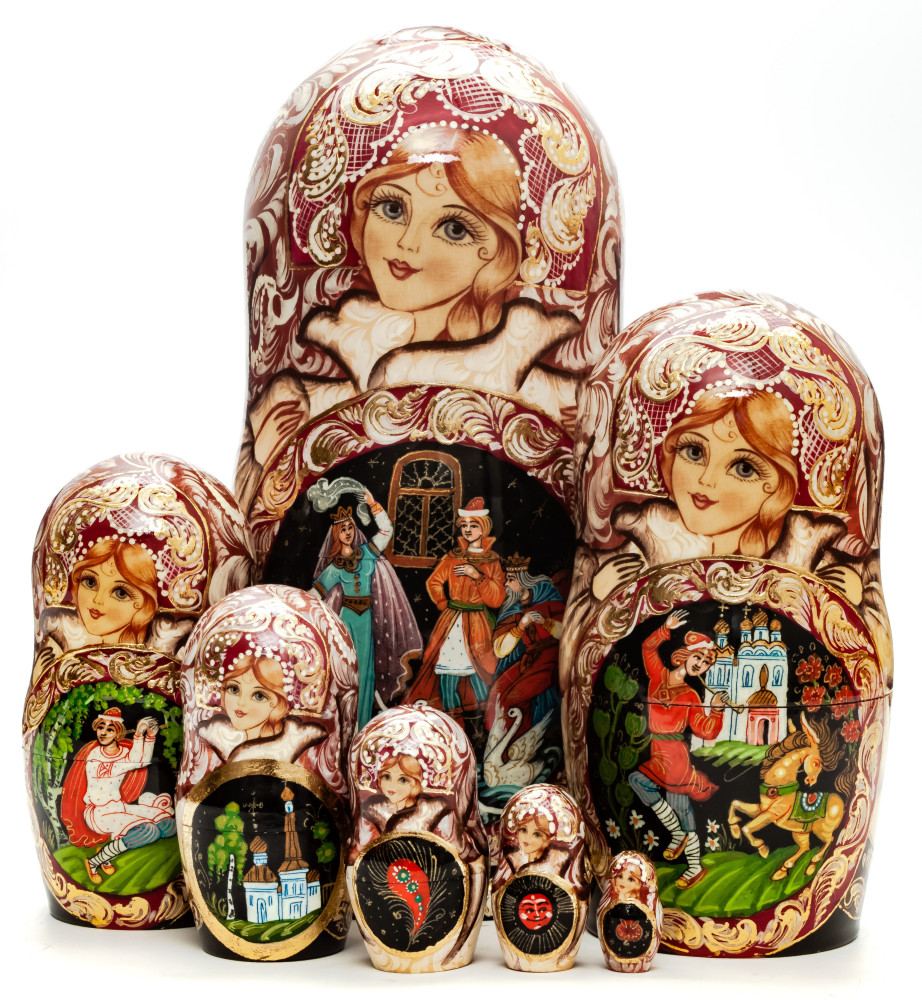 Shop Exclusive Nesting Dolls 220 mm The Frog Princess handpainted Wooden Matryoshka Doll 7 pcs (by Sheherazade) online at Skazka.site | Eligible for fast shipping and free returns. 220 mm The Frog Princess handpainted Wooden Matryoshka Doll 7 pcs (by Sheherazade)
