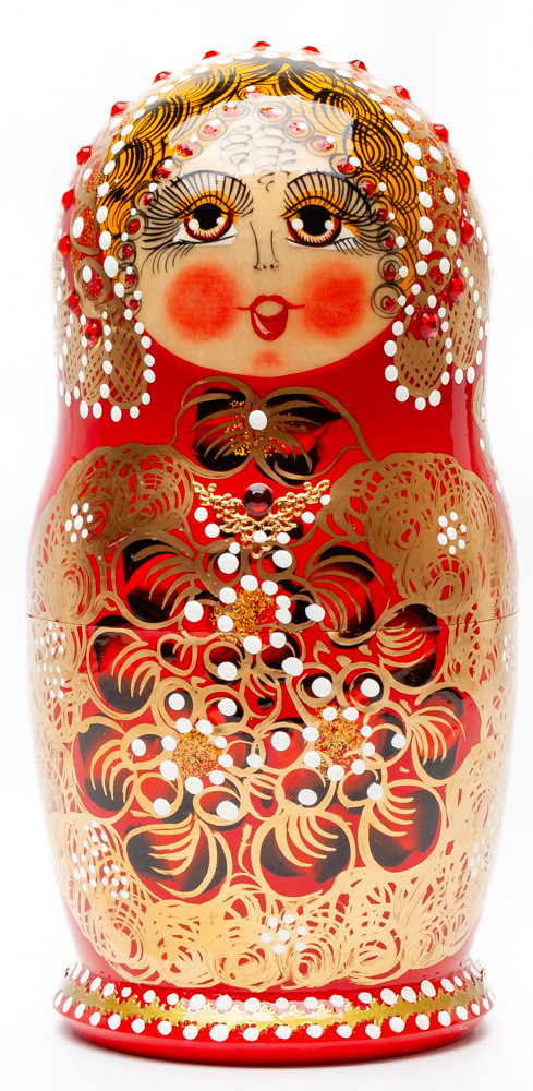 Shop Exclusive Nesting Dolls 180 mm Russian North Pattern hand painted Wooden Matryoshka Doll 5 inside (by Snezana Studio) online at Skazka.site | Eligible for fast shipping and free returns. 180 mm Russian North Pattern hand painted Wooden Matryoshka Doll 5 inside (by Snezana Studio)