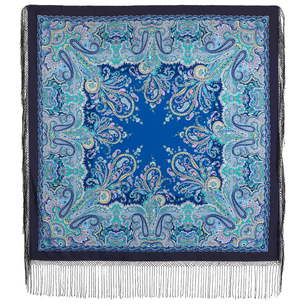 Shop Thick Woolen Fabric Shawls with Silk Fringe 148x148 cm Шаль «Караван» online at Skazka.site | Eligible for fast shipping and free returns. Шаль «Караван»