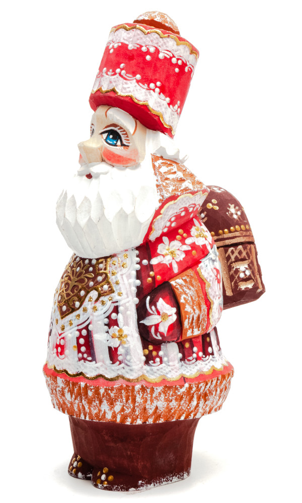 150 mm Santa Claus with a bag of gifts (by Igor Carved Wooden Figures Studio)