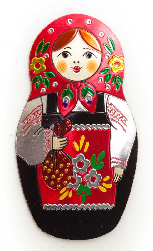 60x110 mm Russian Matryoshka Fridge Magnet (by AKM Gifts)