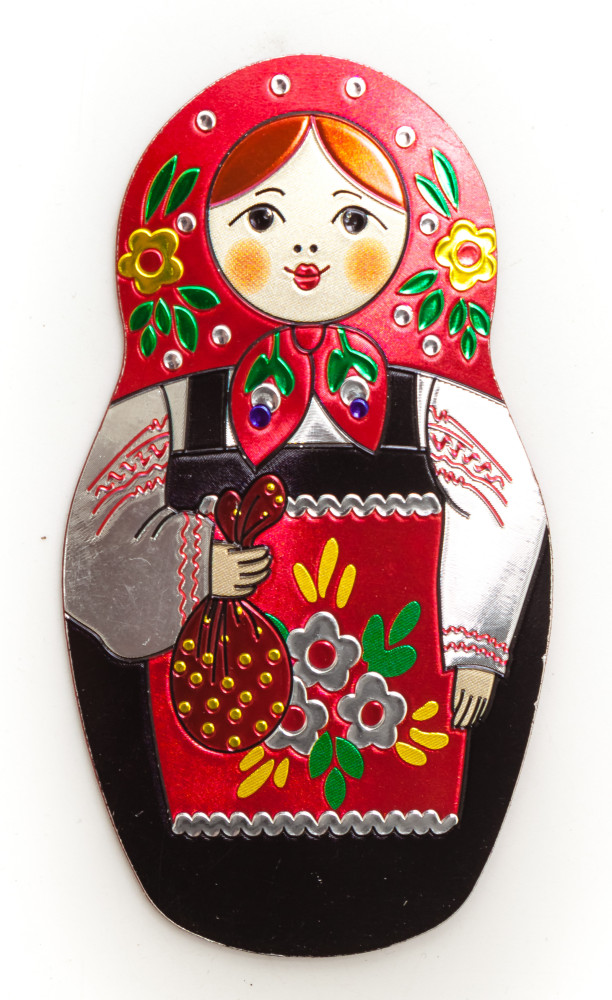 60x110 mm Russian Matryoshka Fridge Magnet (by AKM Gifts)