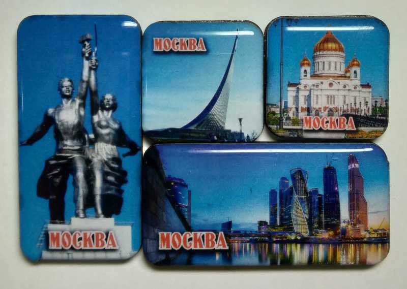 Магнит-коллаж "Москва", 7х4,5 см
