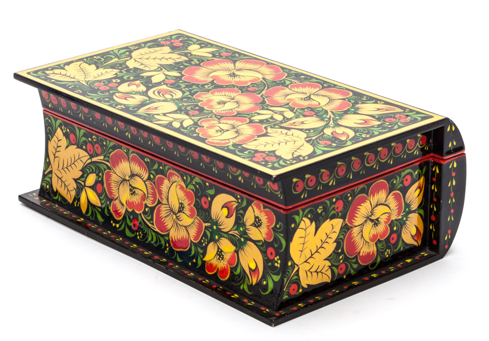 175x110 mm Khokhloma Painting Jewellery Wooden Box