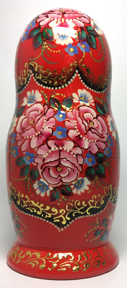 210 mm Moscow Cathedrals hand painted wooden Matryoshka doll 5 pcs (by A Studio)