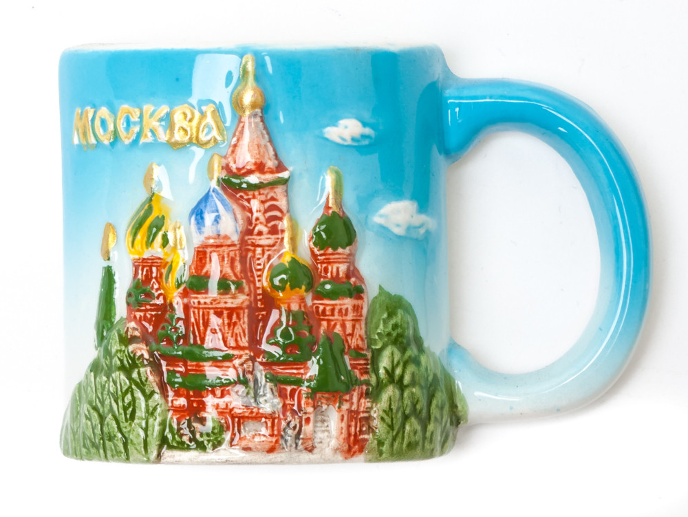 Moscow Attractions Ceramic Magnet