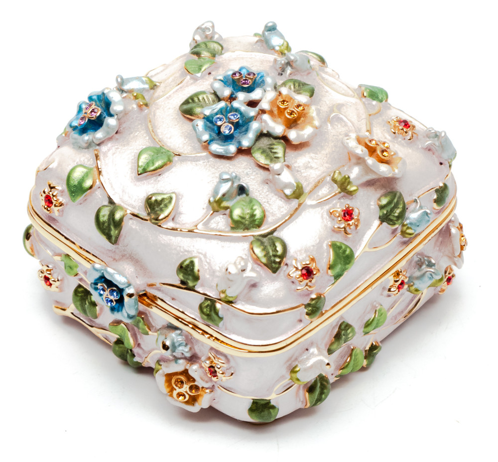 40 mm Flowers Pink Jewellery Box