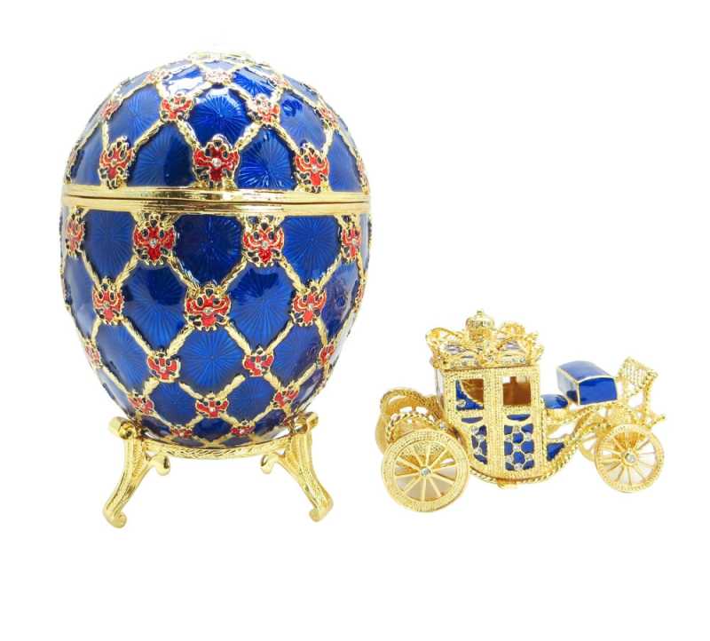 145 mm Imperial Coach and Dark Blue Imperial Coronation Easter Egg
