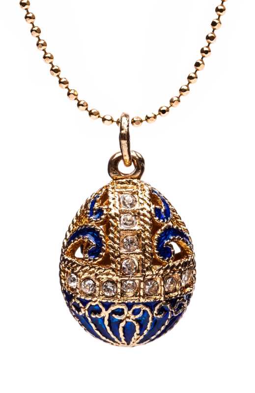 Enamel Blue Egg Pendant