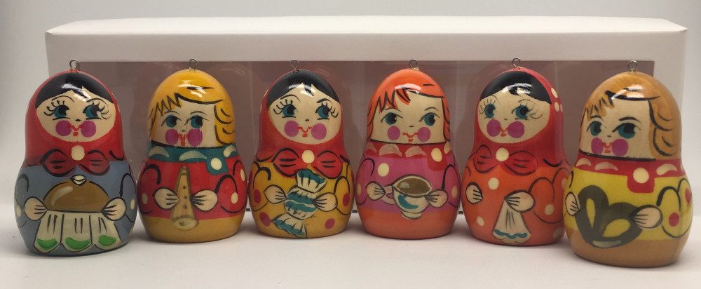Matryoshka with Russian Traditions Christmas Ornaments