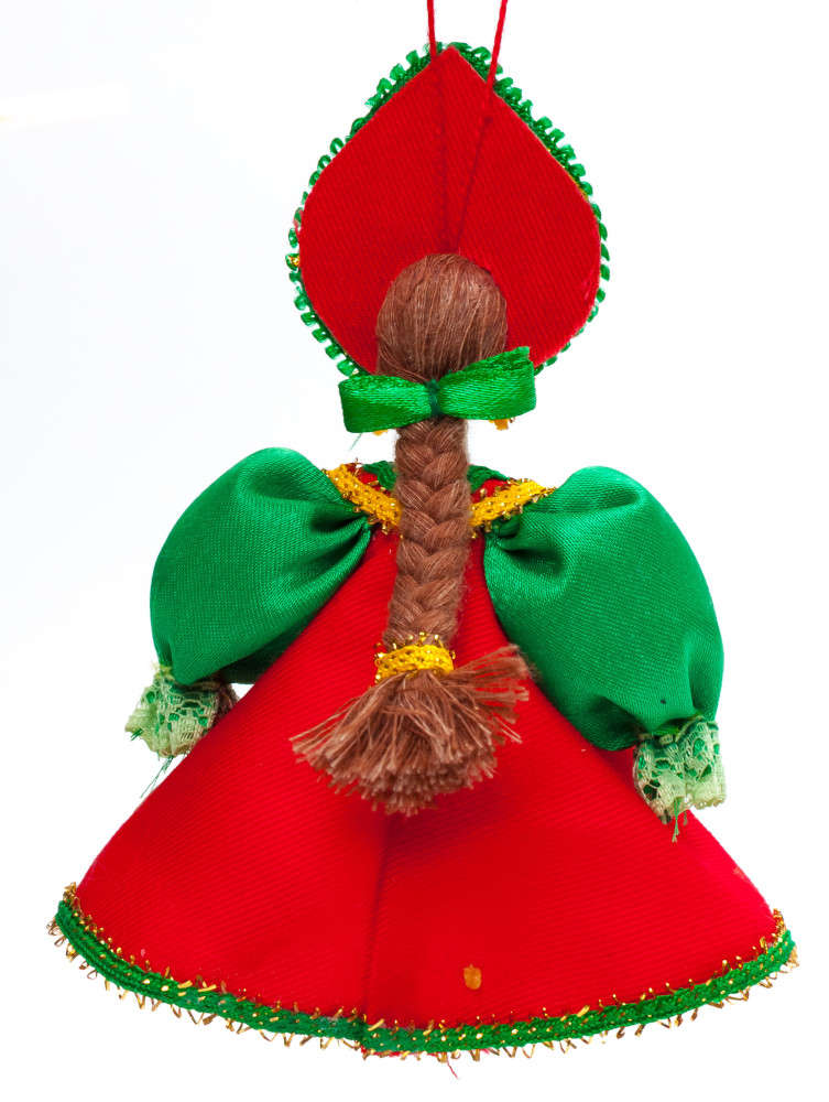 Porcelain Doll in a Russian Dress and Kokoshnik - 5.5 Inches (by Le Russe)