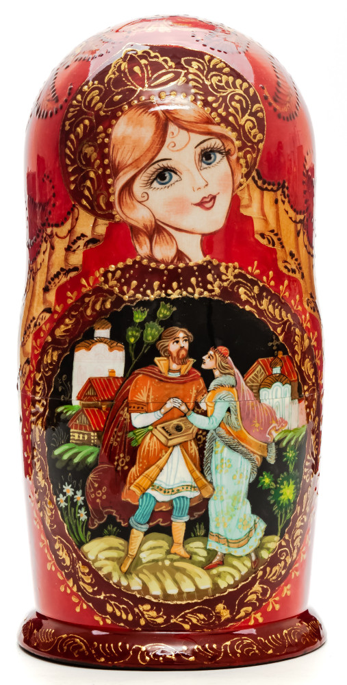 Shop Exclusive Nesting Dolls 220 mm Alexander Pushkin Fairytales handpainted Wooden Matryoshka Doll 7 pcs (by Sheherazade) online at Skazka.site | Eligible for fast shipping and free returns. 220 mm Alexander Pushkin Fairytales handpainted Wooden Matryoshka Doll 7 pcs (by Sheherazade)