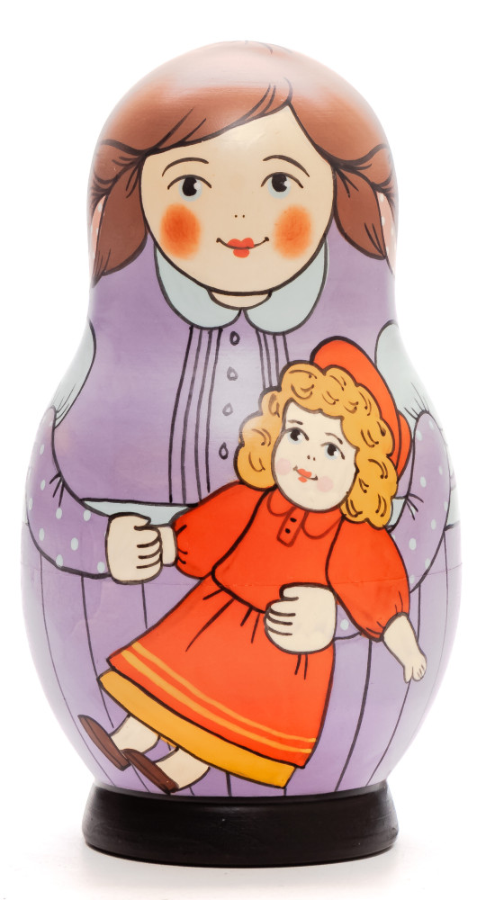 Shop Exclusive Nesting Dolls 125 mm Mistress with Doll hand painted Traditional Russian Wooden Matryoshka doll 5 pcs (by Igor Malyutin) online at Skazka.site | Eligible for fast shipping and free returns. 125 mm Mistress with Doll hand painted Traditional Russian Wooden Matryoshka doll 5 pcs (by Igor Malyutin)