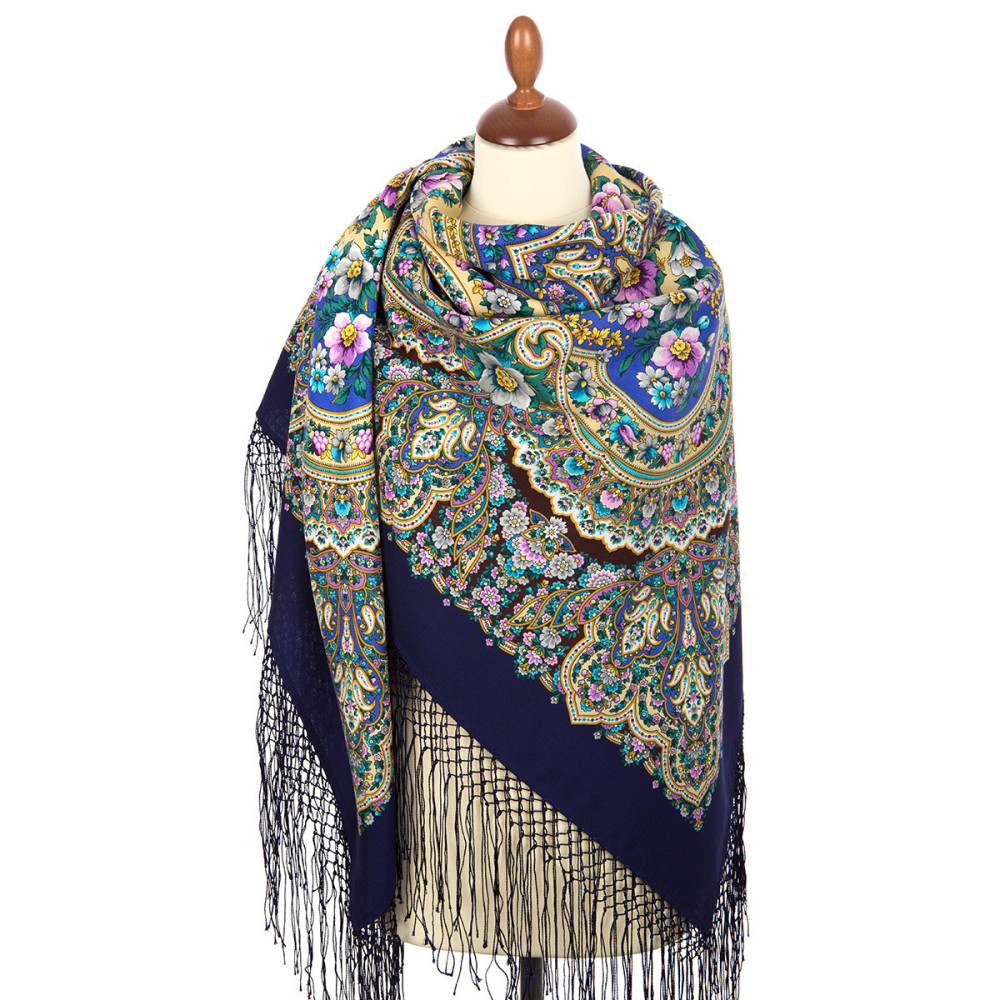 Shop Thick Woolen Fabric Shawls with Silk Fringe 148x148 cm Шаль «Идиллия» online at Skazka.site | Eligible for fast shipping and free returns. Шаль «Идиллия»