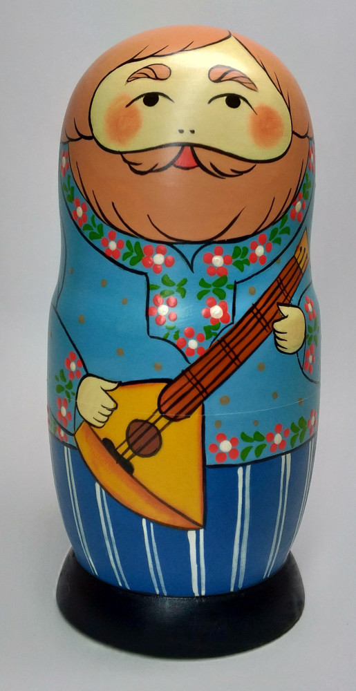 Shop Exclusive Nesting Dolls 160 mm Man with Balalayka hand painted Traditional Russian Wooden Matryoshka doll 5 pcs (by Igor Malyutin) online at Skazka.site | Eligible for fast shipping and free returns. 160 mm Man with Balalayka hand painted Traditional Russian Wooden Matryoshka doll 5 pcs (by Igor Malyutin)