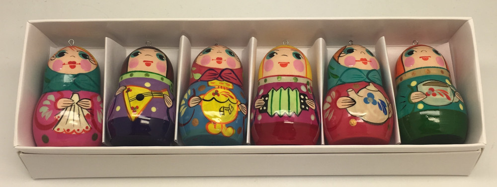Matryoshka with Russian Traditions Christmas Ornaments