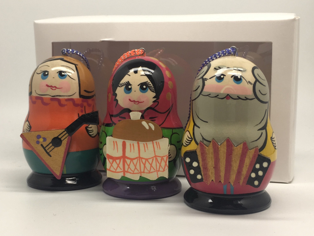 Matryoshka with Russian Traditions Christmas Ornaments