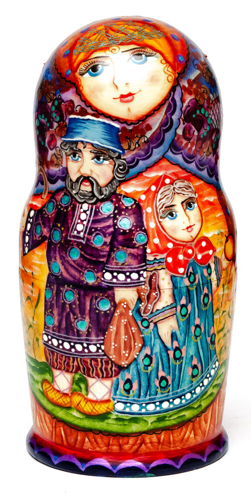 Shop Exclusive Nesting Dolls 5 pcs Russian Family Matryoshka Dolls Traditional painted by M Bogachev online at Skazka.site | Eligible for fast shipping and free returns. 5 pcs Russian Family Matryoshka Dolls Traditional painted by M Bogachev