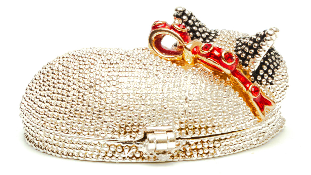 50 mm Small Cat Silver Jewellery Box