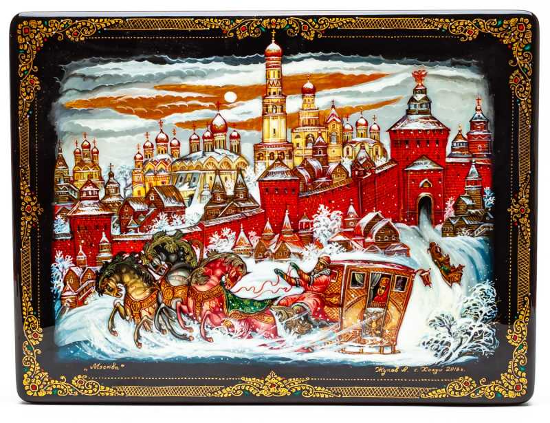 240x180mm Moscow Hand Painted Jewellery Box (by Sadko Workshop)