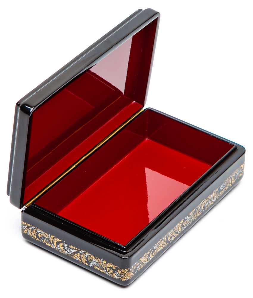 90x140mm Snowmaiden Hand Painted Jewellery Box (by Sadko Workshop)
