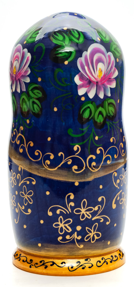 180 mm Summer Flowers hand painted Russian Matryoshka Doll 5pcs (by Summer Shine)