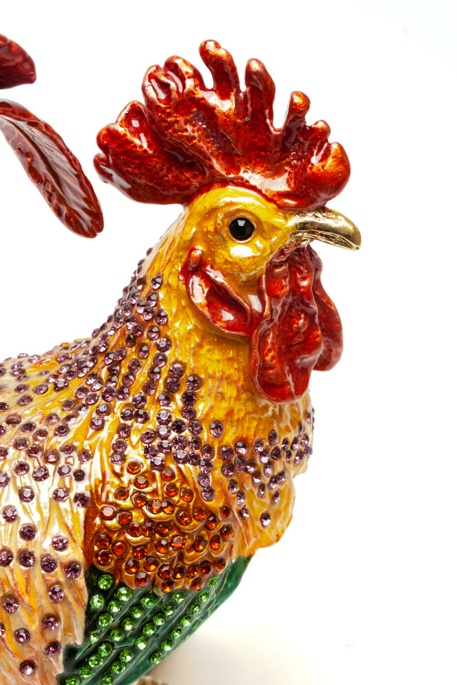 180 mm Brown Cockerel Jewellery Box