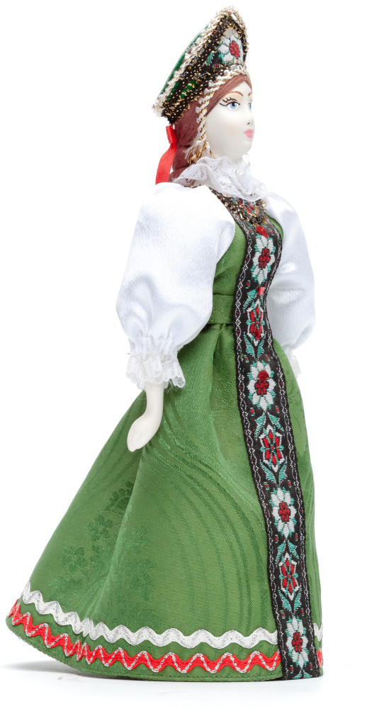 270 mm Russian Girl Doll in a Traditional Dress Porcelain Statue (by Le Russe)
