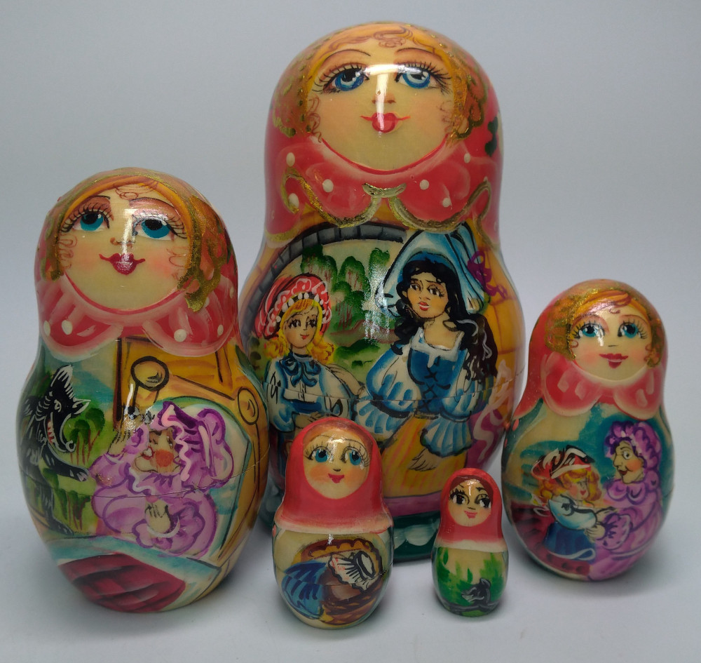 Shop Exclusive Nesting Dolls 110mm The Red Hood hand painted Matryoshka doll 5pcs online at Skazka.site | Eligible for fast shipping and free returns. 110mm The Red Hood hand painted Matryoshka doll 5pcs